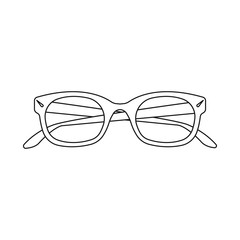 Vector design of glasses and frame symbol. Set of glasses and accessory stock vector illustration.