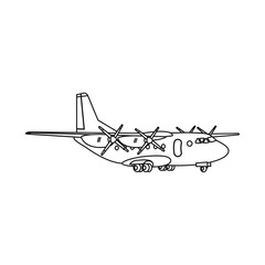 Isolated object of plane and transport icon. Set of plane and sky stock symbol for web.