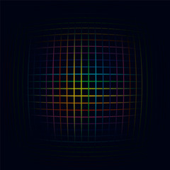 Multicolored lines. Colorful grids background Illustration