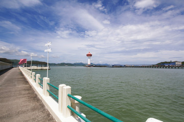 Ferry Terminal with Sky View, Ranong, Thailand - Myanmar