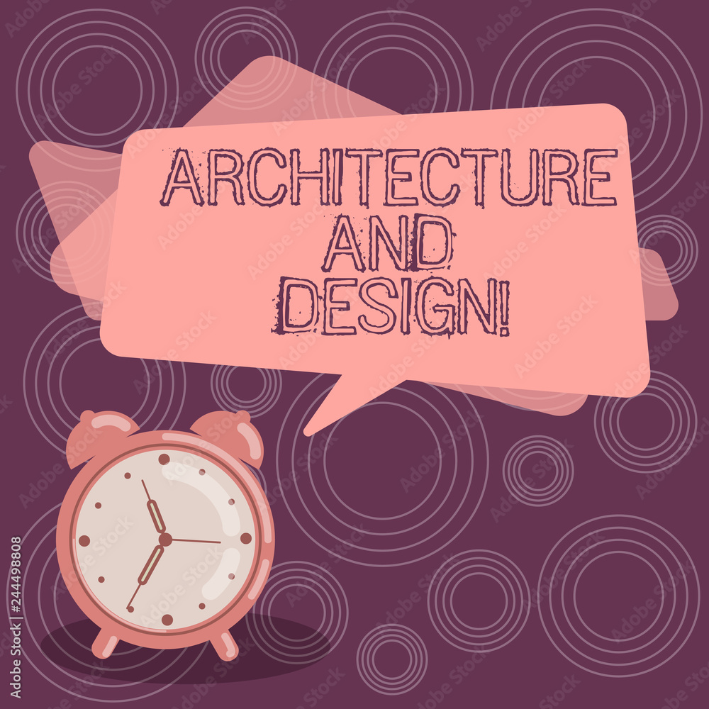 Poster text sign showing architecture and design. conceptual photo set of procedures in writing software fo
