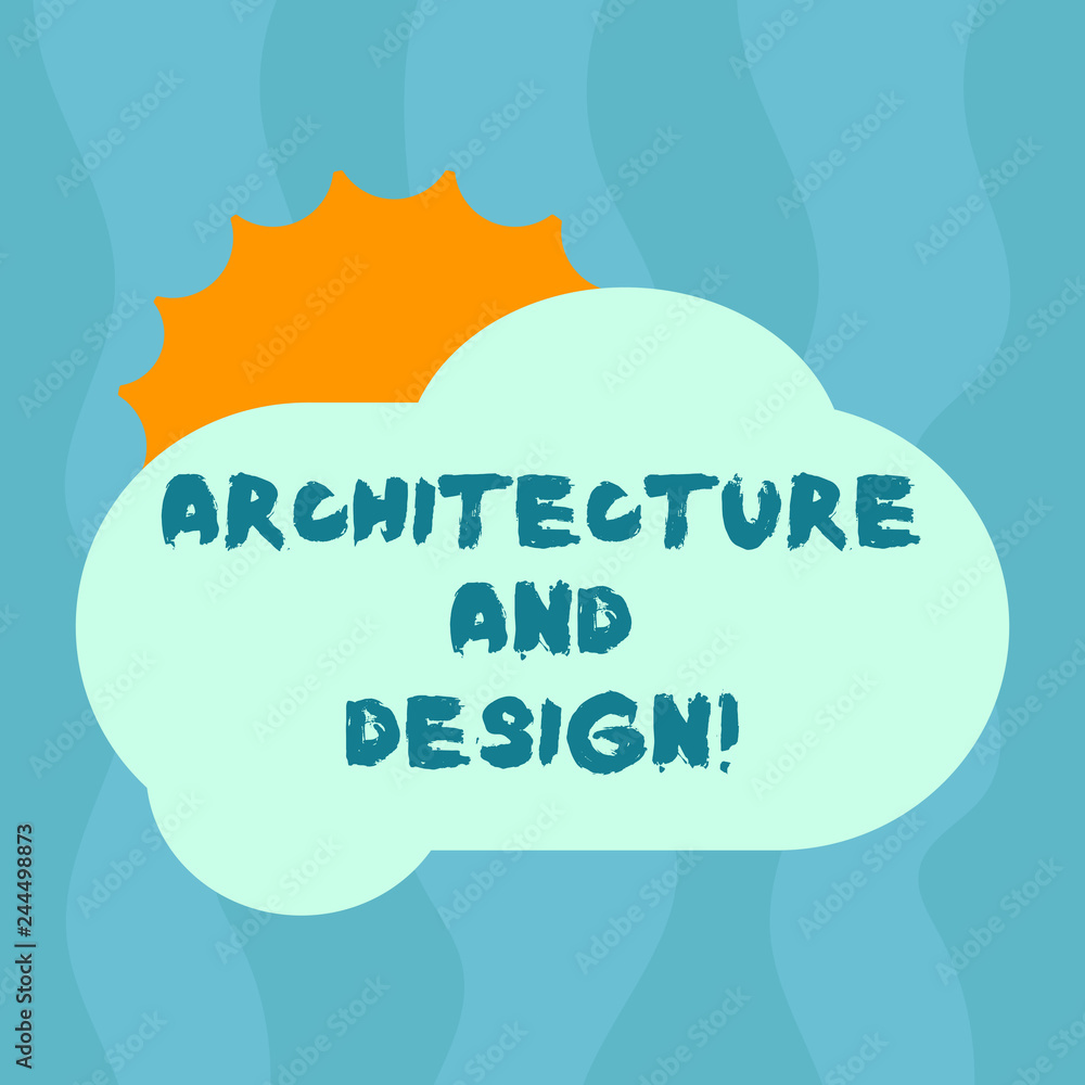 Poster conceptual hand writing showing architecture and design. business photo text set of procedures in wr