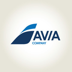 avia company vector logo - obrazy, fototapety, plakaty