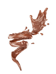 Tornado of chocolate. 3d illustration