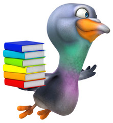 Fun pigeon - 3D Illustration