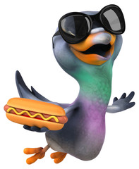 Fun pigeon - 3D Illustration