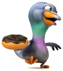 Fun pigeon - 3D Illustration