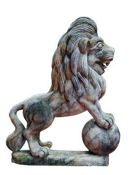 sculpture marble lion