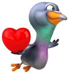 Fun pigeon - 3D Illustration