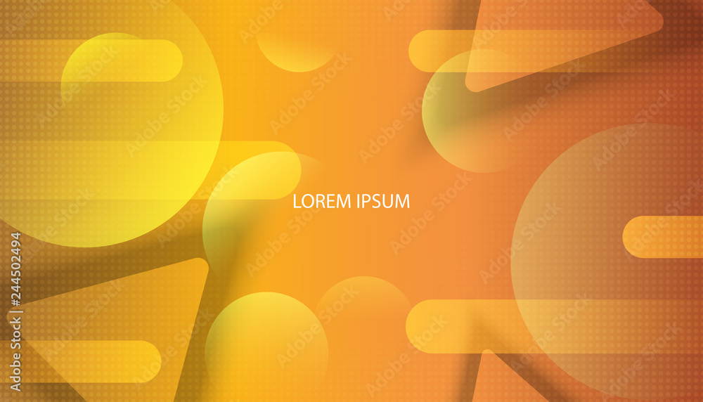 Poster colorful geometric background. gradient background bright colors and dynamic shape compositions . ve