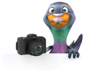 Fun pigeon - 3D Illustration