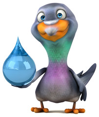 Fun pigeon - 3D Illustration