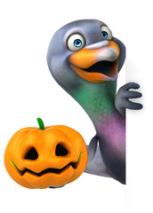 Fun pigeon - 3D Illustration