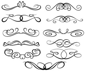 Ornate frame elements. Vintage and filigree decoration