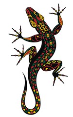 Naklejka premium Lizard. Lizard drawing
