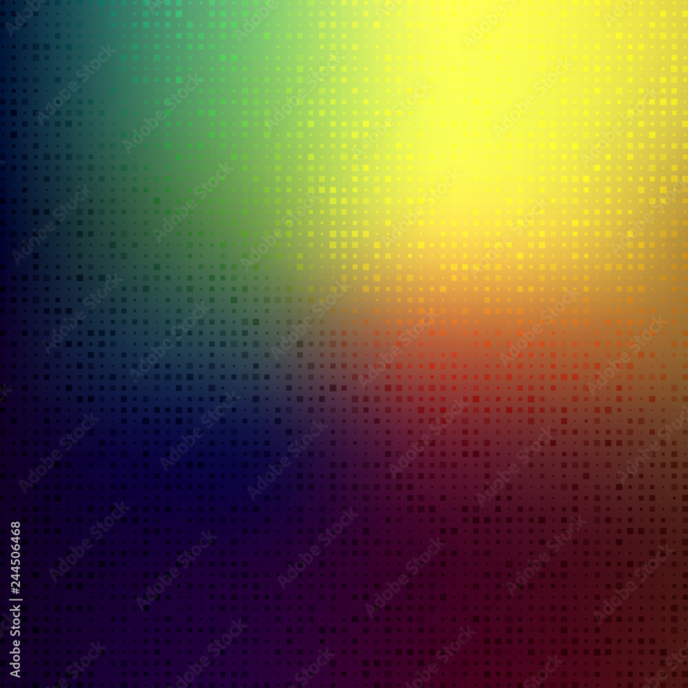 Poster abstract bright colors minimal mosaic background with halftone gradient effect. vector illustration.