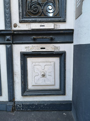 old wooden front door