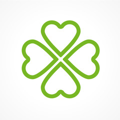 Fototapeta premium trèfle à 4 feuilles