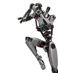 mega robot super drone in a white background