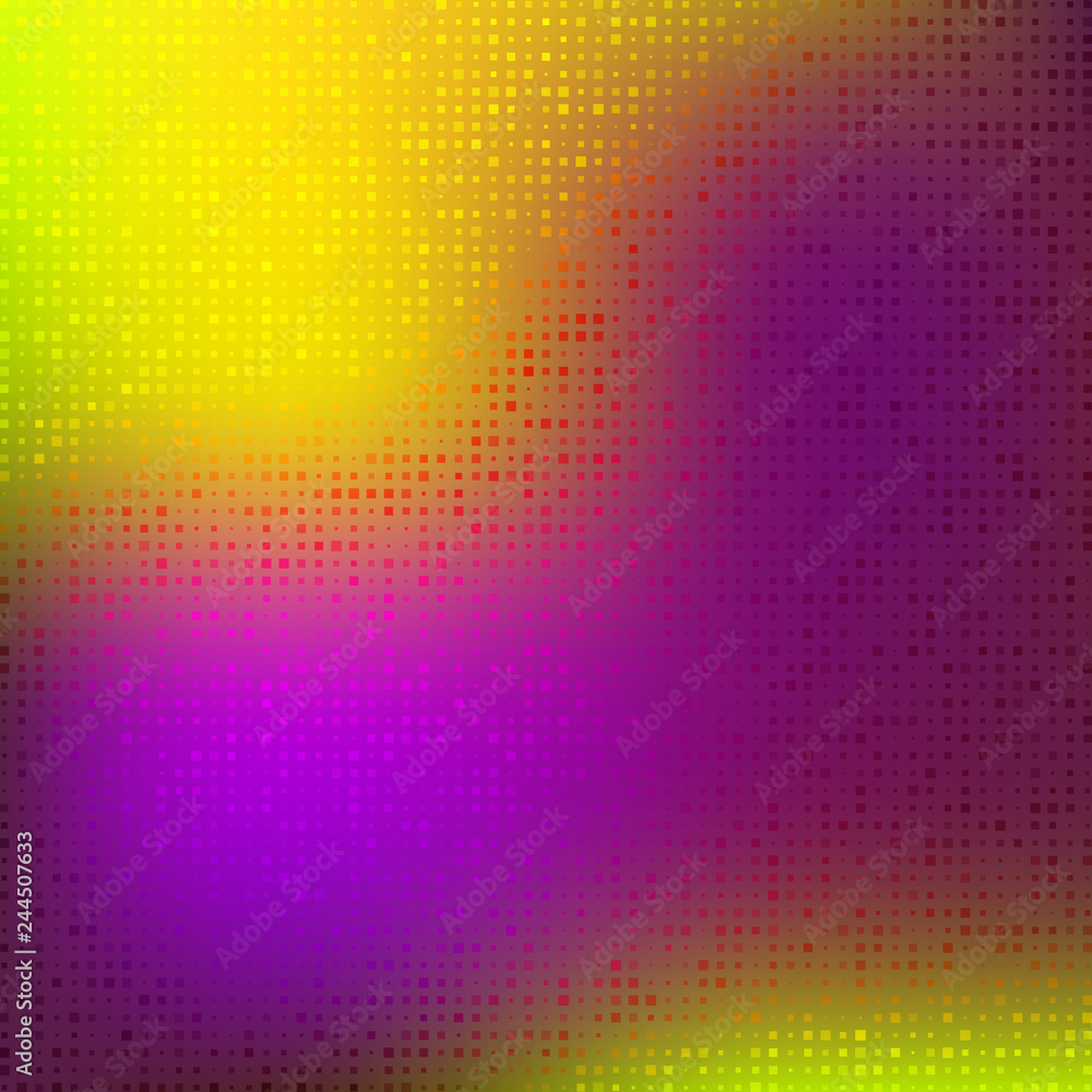 Poster abstract bright colors minimal mosaic background with halftone gradient effect. vector illustration.