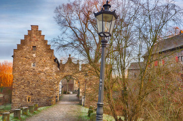 Eingang der Wasserburg in Ratingen