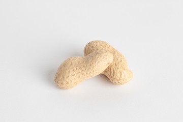peanuts on white background