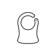 baby bib outline flat icon vector design illustration