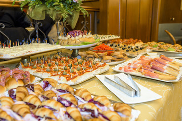 Big aperitif buffet with local dishes 