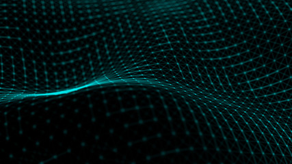 Obraz premium Abstract connection dots. Technology background. Network concept. 3d rendering