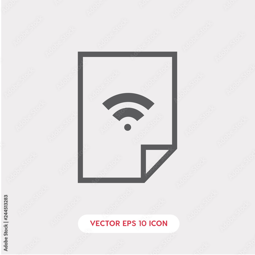 Poster wireless file icon vector