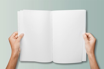 Woman hands with open book