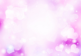 
Hearts on a blurred background, festive background