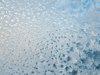Icy pattern  on the glass