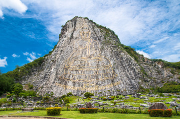 Golden Buddha. Giant Buddha image on the mountain in  Pattaya , Thailand