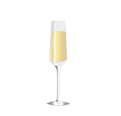A glass of champagne