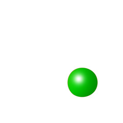 Green Sphere on White Background