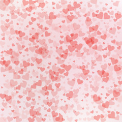 Red heart love confettis. Valentine's day pattern 
