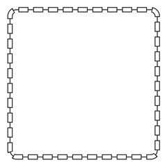 Black Square Frame for Certificate, Placard