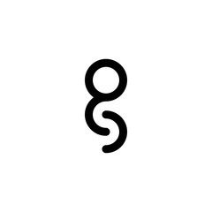 logo letter g and s in the negative space