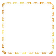 Vector Seamless Square Golden Square Frame for Certificate, Placard Go Xi Fat Cai, Imlek Moment or other China Related