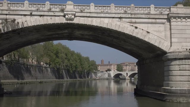 Bridges along River Tiber, Rome, Italy