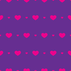 Cotton fabric Seamless pattern with hearts vector
