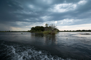 Island on the zambezi river