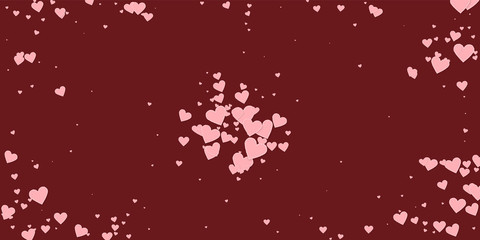 Pink heart love confettis. Valentine's day explosi
