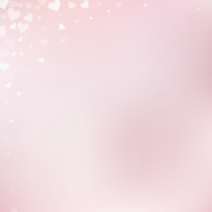 White heart love confettis. Valentine's day corner