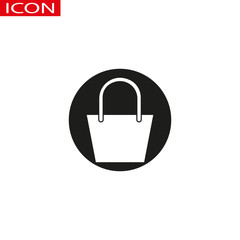 shopping bag icon in trendy flat design