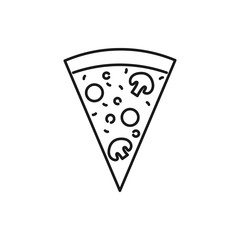 Pizza icon isolated on white background. Vector illustration