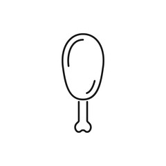 Fried chicken icon isolated on white background. Vector illustration