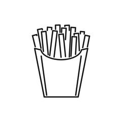 French fries icon isolated on white background. Vector illustration