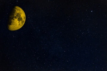 Obraz na płótnie Canvas moon in the starry sky